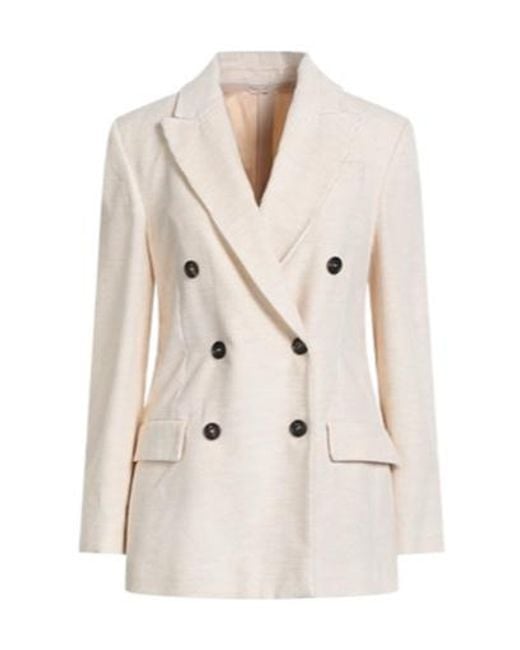 Brunello Cucinelli Natural Double-Breasted Corduroy Suit