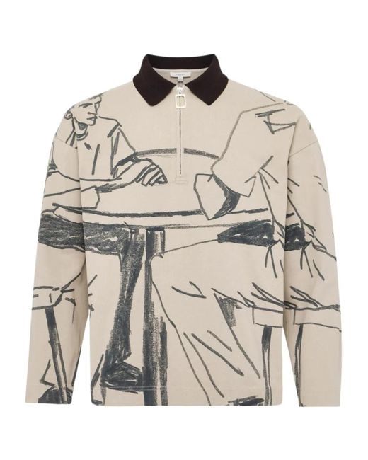 J.W. Anderson White Jw Anderson Printed Rugby Sweatshirt for men