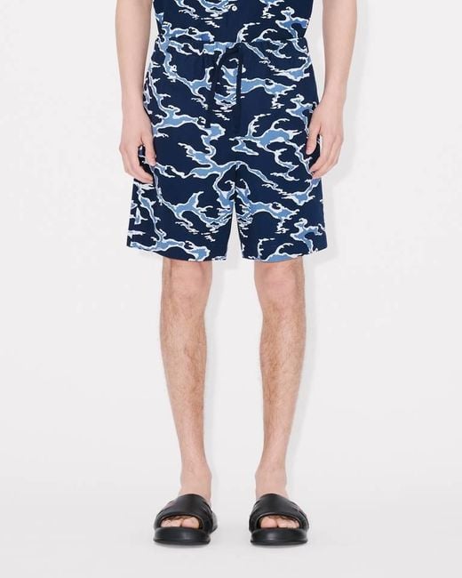 KENZO Blue Ocean Camo' Elasticated Short for men