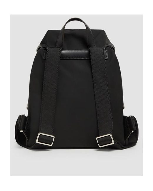 Moncler Black Logo Patch Pocket Detailed Backpack