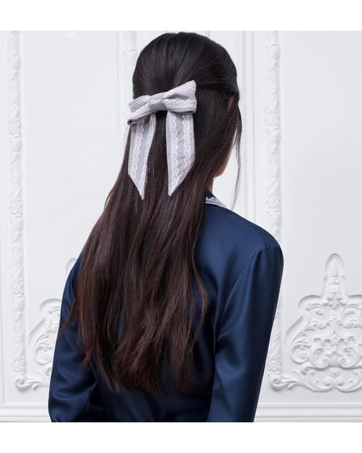 Dior White Large Twist Bow