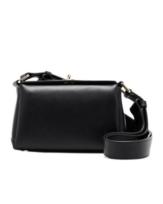 Plan C Black Logo Shoulder Bag