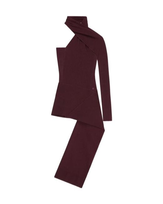 Courreges Red One-Shoulder Mini Dress