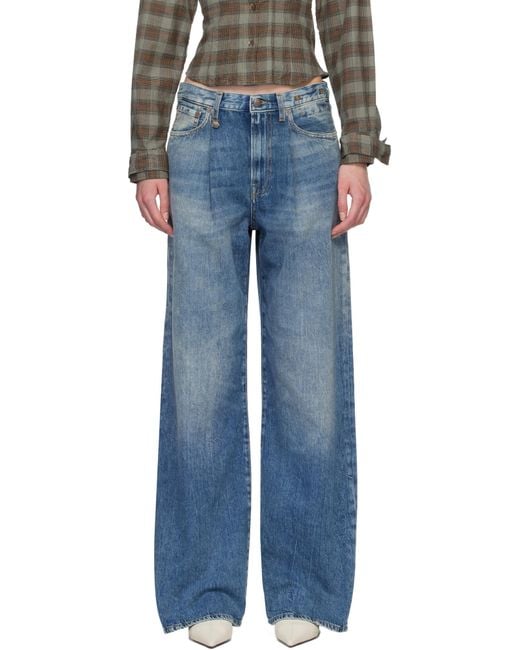 R13 Blue Logo Patch Damon Jeans