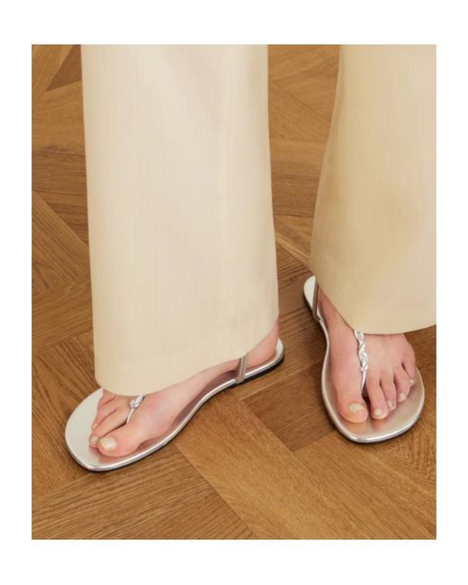 Jil Sander White Flip-Flop Flat Sandals
