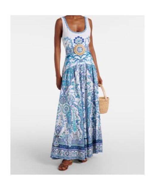 Camilla Blue Isnik Lullaby Cotton Jersey Maxi Dress