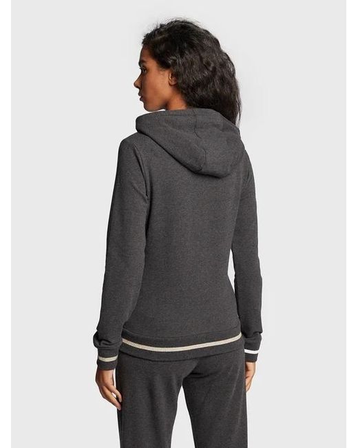 EA7 Black Logo Hooded Casual Coat