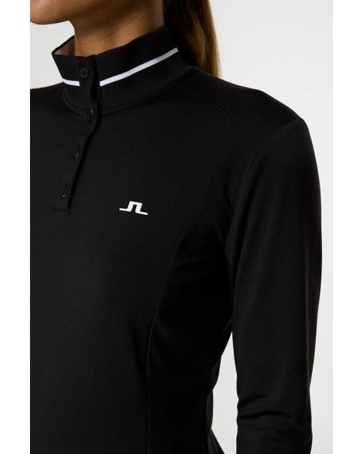 J.Lindeberg Blue Hertta Long Sleeve Polo