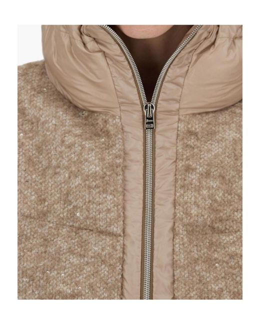 Herno Brown Long-Sleeved Down Jacket
