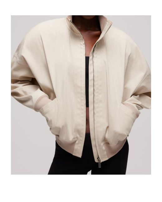 Gucci Natural Poplin Zip-Up Jacket