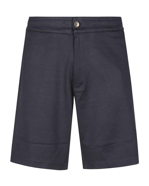 Herno Blue Tailored Cotton Shorts for men