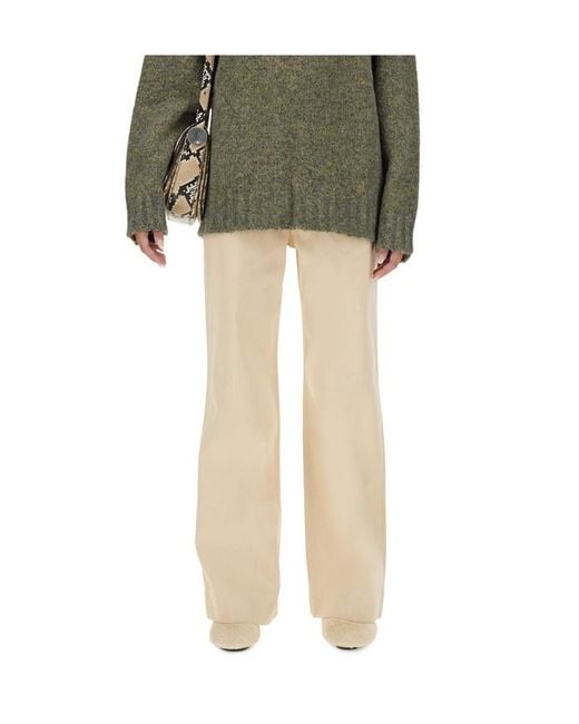 Jil Sander Natural Wide Leg Denim Jeans