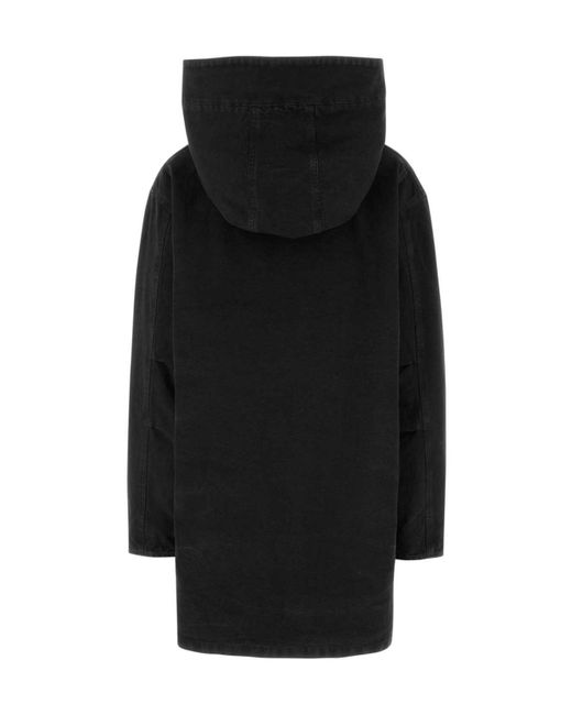 Prada Black Hooded Denim Jacket