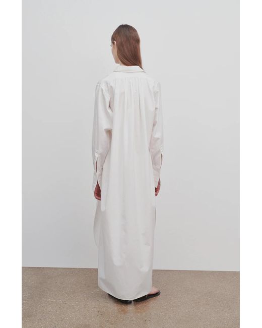 The Row White Cosette Button-Down Dress