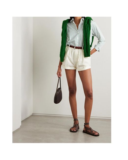 Doen White Belt Loop Shorts