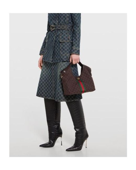 Gucci Brown Giglio Small Tote Bag
