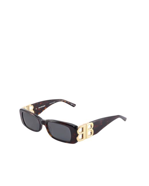 Balenciaga White Eyewear Rectangular Frame Sunglasses for men