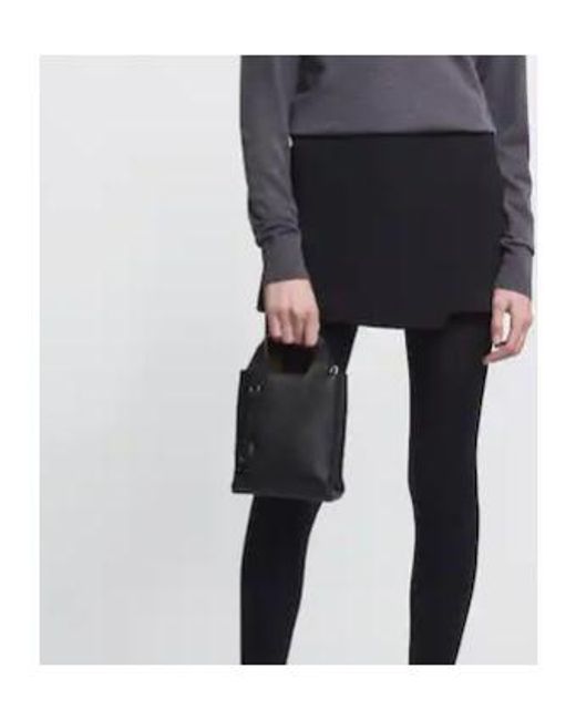 Hogan Black Logo Embossed Top Handle Bag