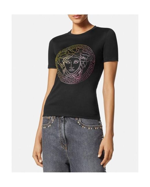Versace Black Medusa-Head Motif T-Shirt