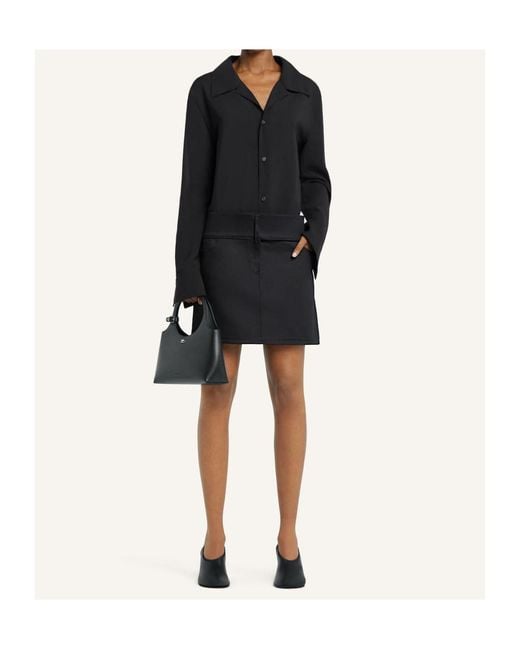 Courreges Black Camp Collar Shirt for men