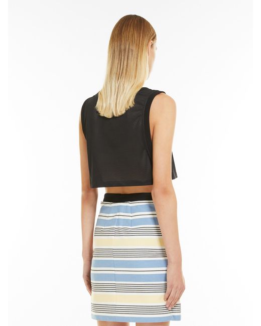 Max Mara Black Mesh Logo Vest