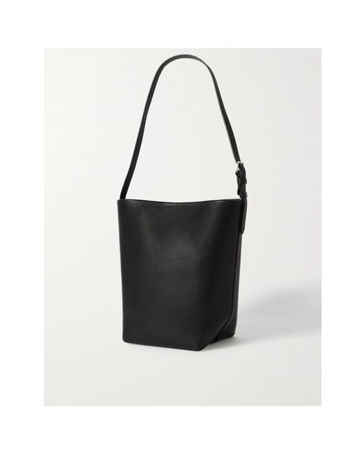 The Row Black N/S Park Medium Texture Handbag