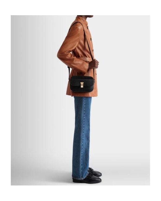 Bally Black Lock Me Small Crossbody Bag