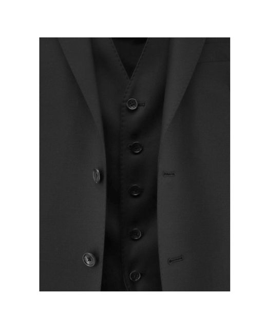 Tagliatore Black Single-Breasted Tailored Suit for men