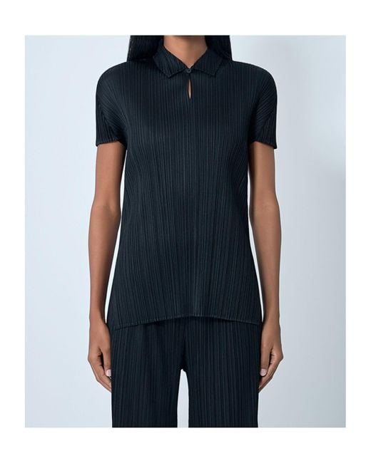 Pleats Please Issey Miyake Black Pleats Please Issey Miyake Monthly Colors August Top