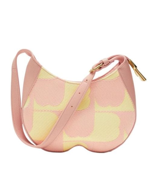 Burberry Pink Small Chess Leather Shoulder Bag