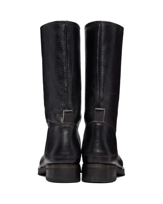 Our Legacy Black Haul Camion Mid-Calf Boots for men