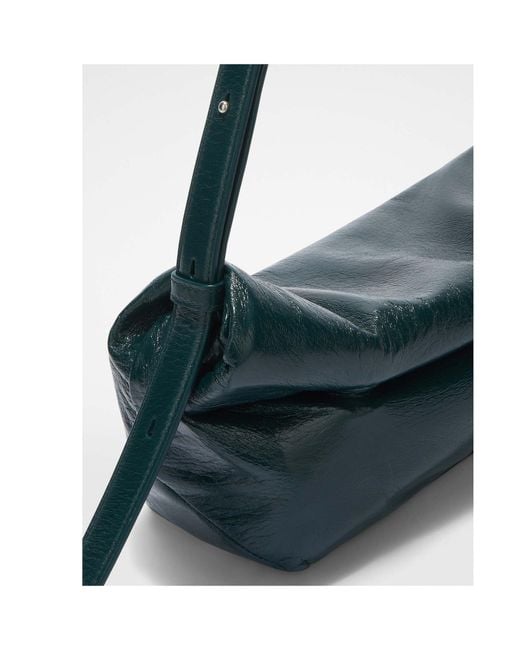 Jil Sander Blue Rollup Small Shoulder Bag