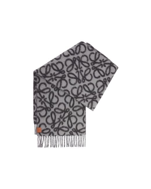 Loewe White Anagram Scarf