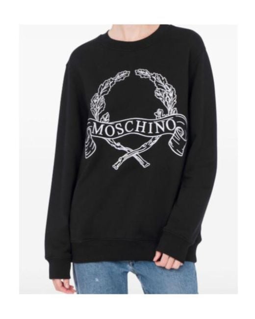 Moschino Black Crew Neck Sweatshirt