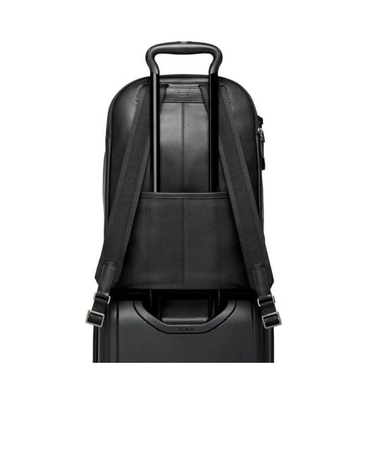 Tumi Black Harrison Warren Zip Backpack for men