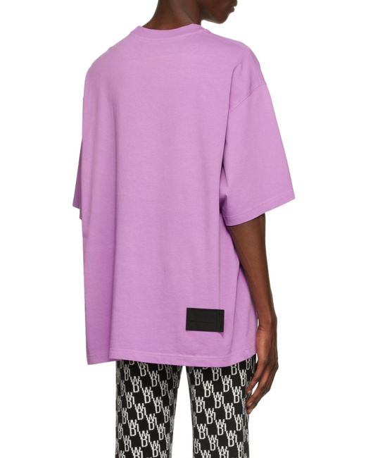 we11done Pink Logo-Print T-Shirt for men