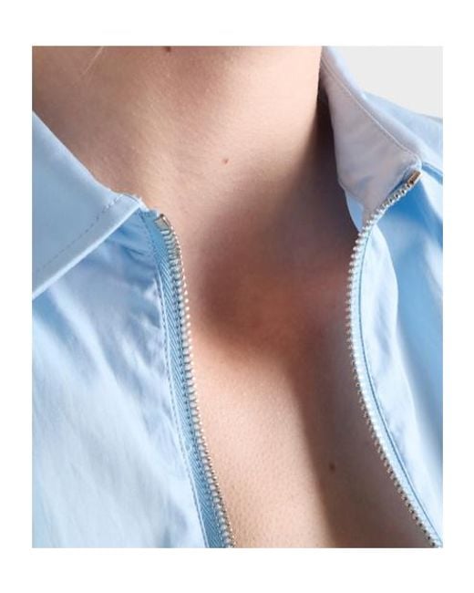 Prada Blue Cotton Poplin Dress