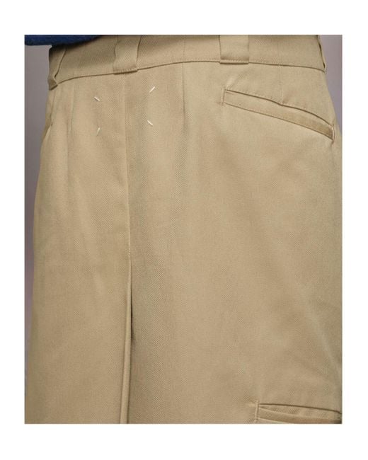 Maison Margiela Natural Skater Chino Midi Skirt