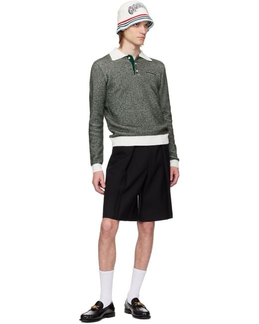 Casablanca Black Chicano Pleated Shorts for men