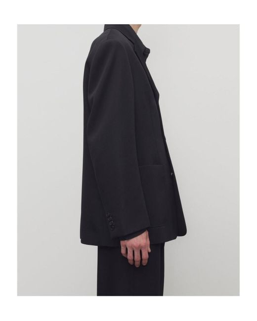 The Row Black Caelum Three-Button Patch-Pocket Jacket for men