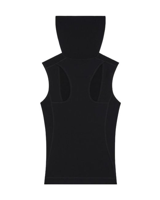 Givenchy Black Sleeveless Balaclava Top for men