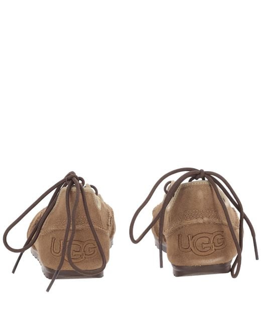 Ugg Brown Lace-Up Flat Shoes