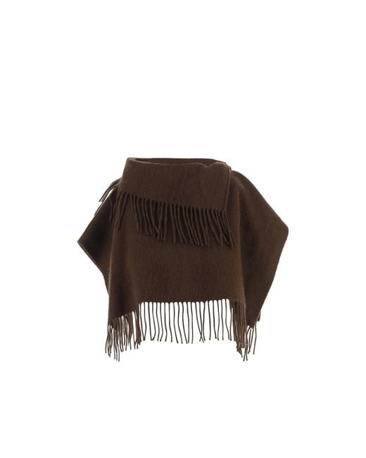 By Malene Birger Brown Turtla Fringed Scarf