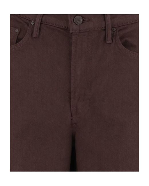 Mother Brown Belt Loops Jeans