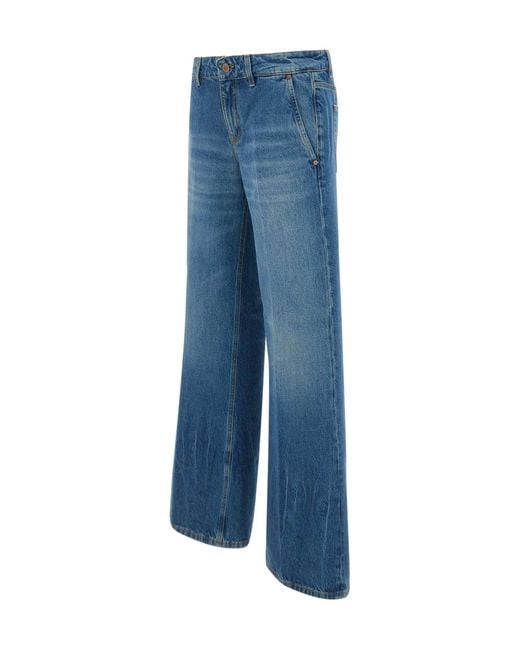 Victoria Beckham Blue Wide Leg Jeans