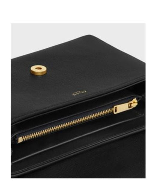 Céline Black Supple Calfskin Teen Victoire Bag