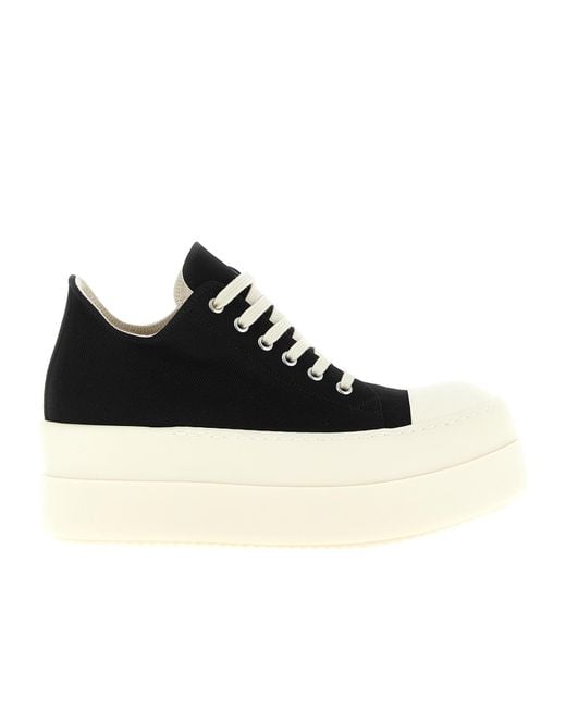 Rick Owens Black 'Mega Bumper Low Sneaks' Sneakers