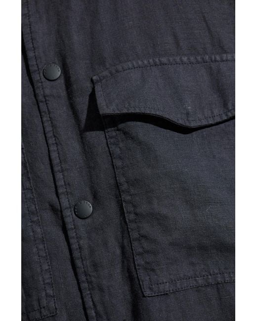 Rag & Bone Blue Lapel Long Sleeve Shirt for men