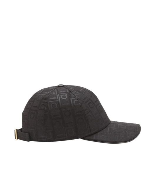 Ferragamo Gray Ferragamo Monogram Jacquard Baseball Cap for men