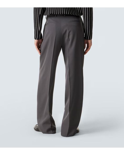 Jil Sander Gray Wool Wide-Leg Pants for men